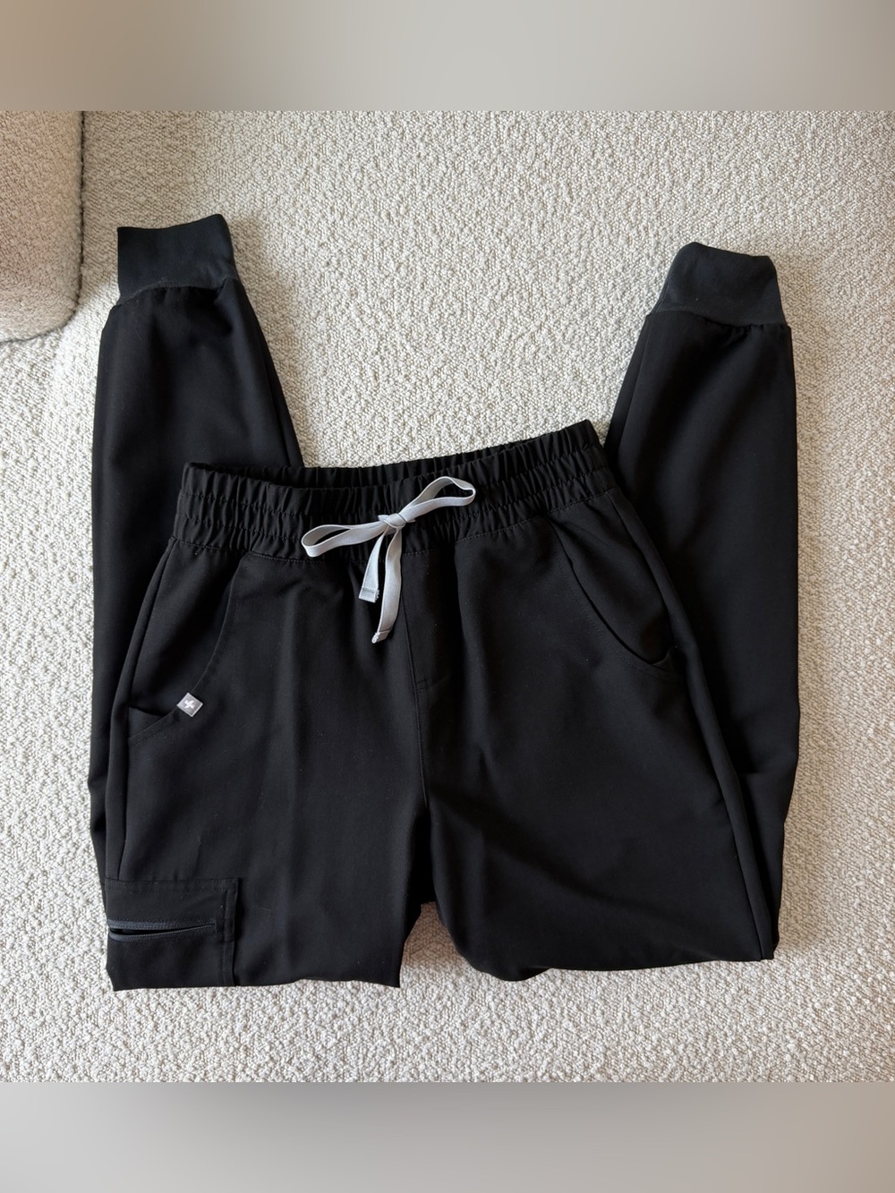 Figs Black Jogger Scrub Pants XS